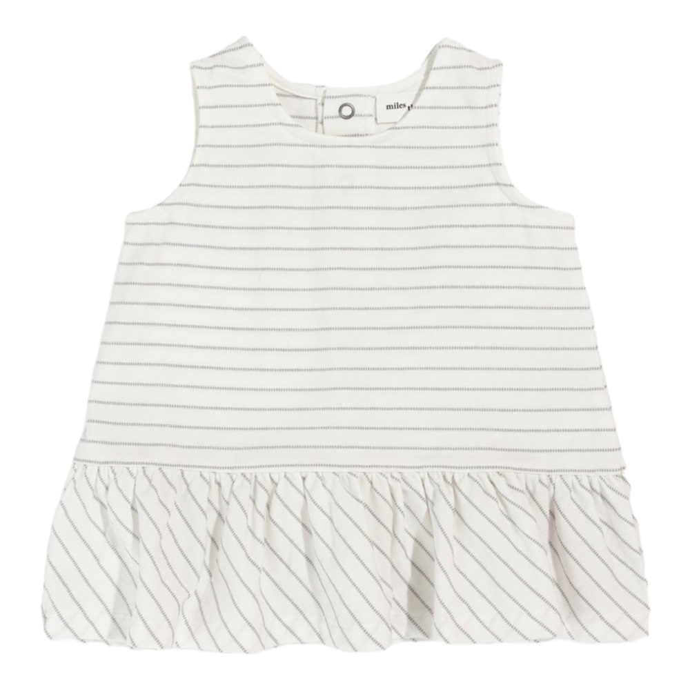 Miles the Label baby girl striped tank top